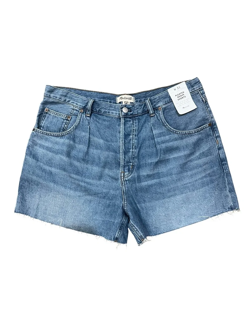 Madewell pleaded denim Shorts